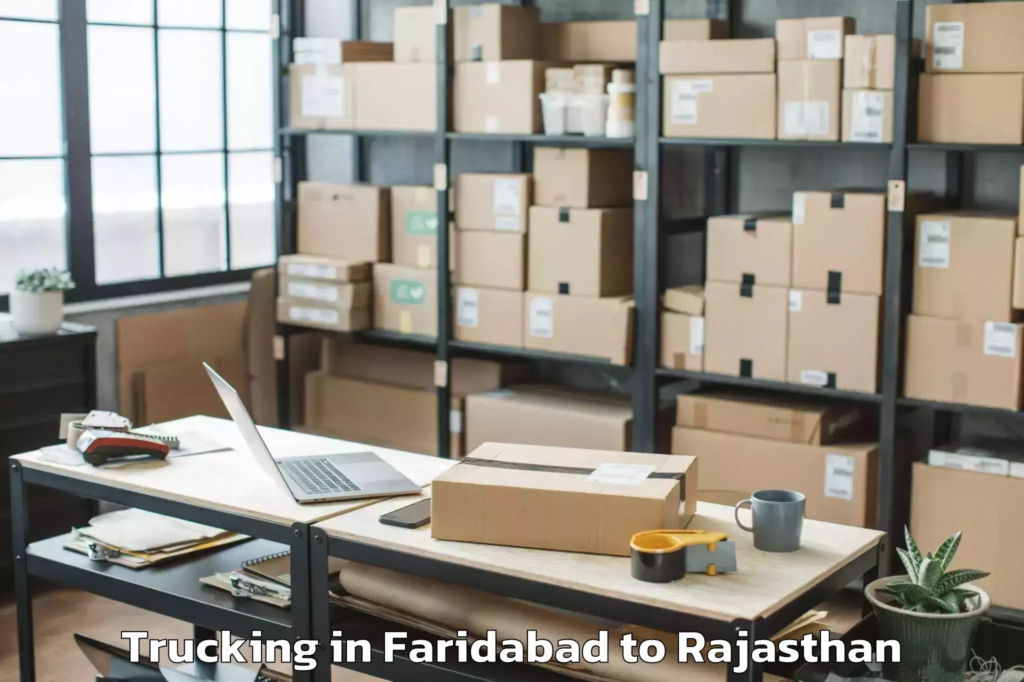 Reliable Faridabad to Raisingh Nagar Trucking